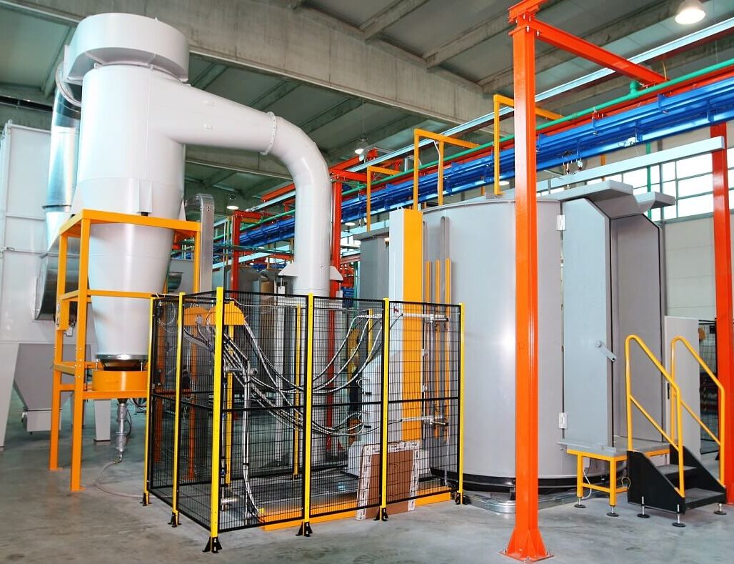 Dây chuyền sơn tĩnh điện buồng sơn 1